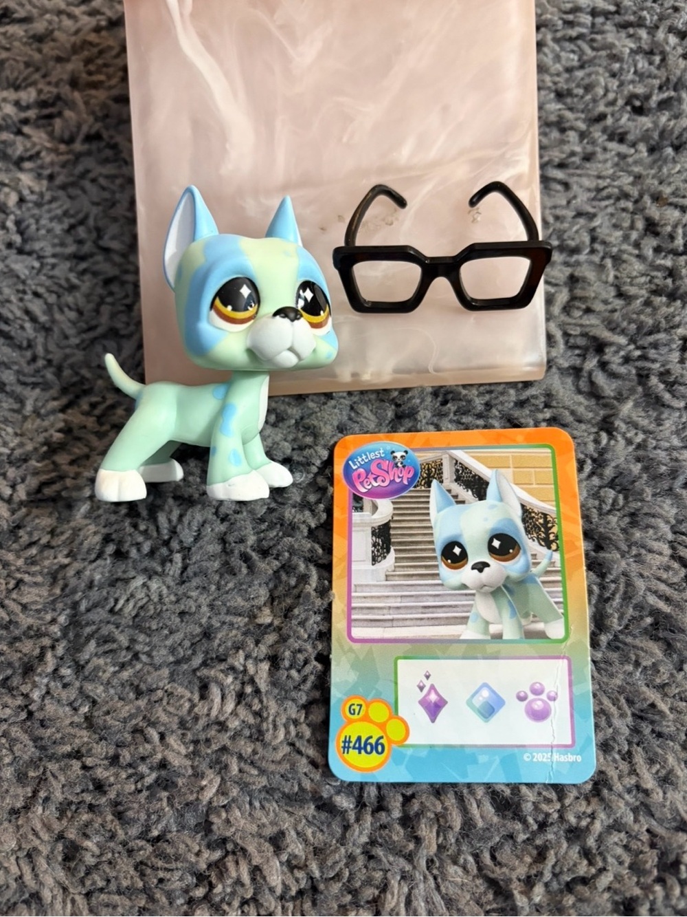 NWOT Littlest Pet Shop Dog with glasses #456